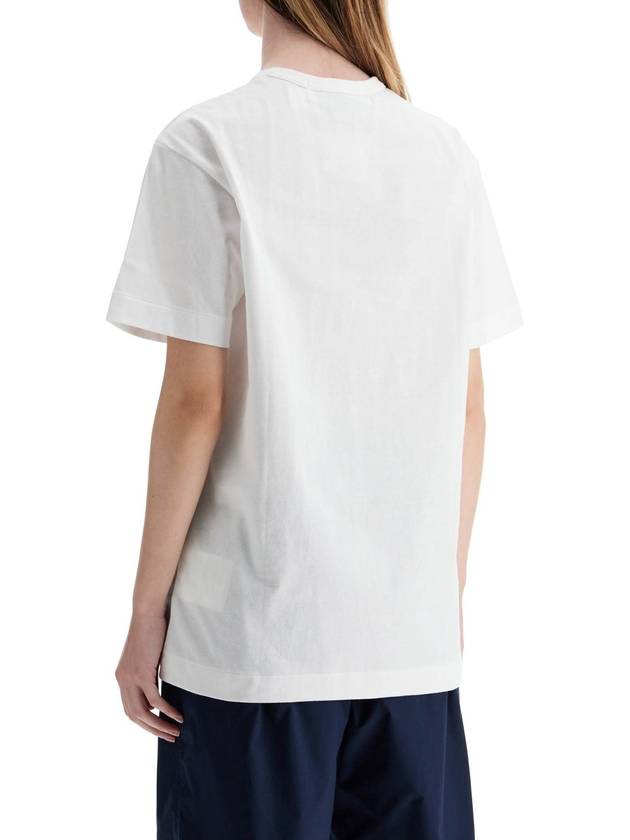 t-shirt in cotone bianco con cuore rosso unisex - COMME DES GARCONS PLAY - BALAAN 4