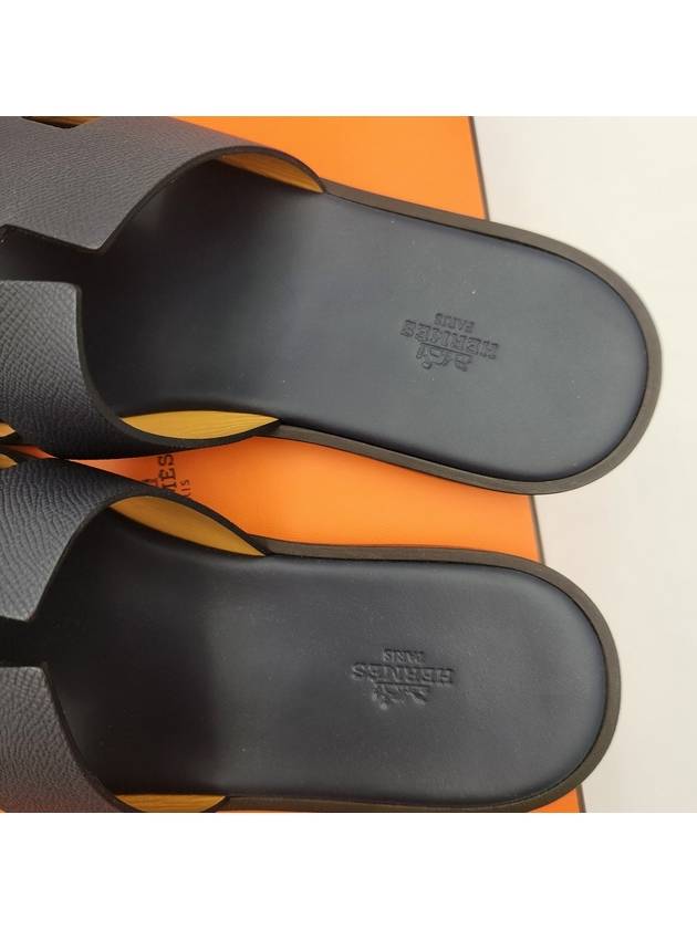 Izmir Leather Slippers Marine Brown - HERMES - BALAAN 8