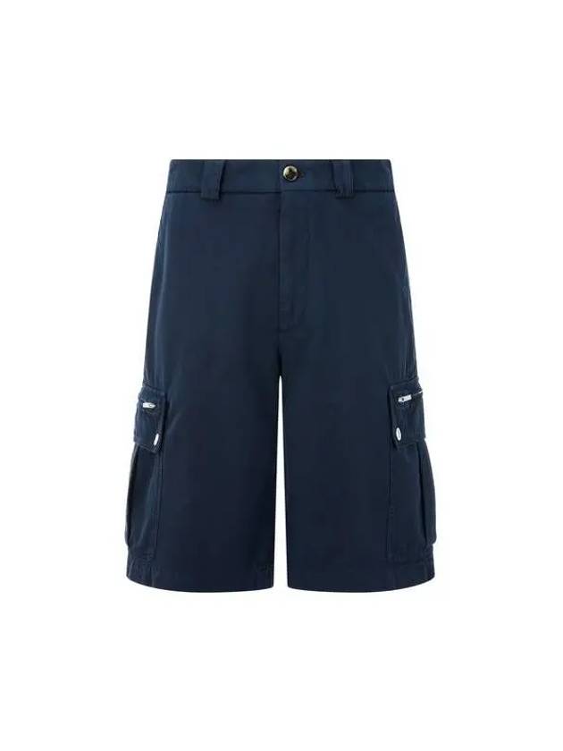 Men s Cotton Twill Cargo Shorts Navy 271389 - BRUNELLO CUCINELLI - BALAAN 1