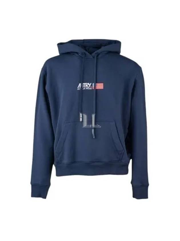 Iconic Logo Cotton Hood Navy - AUTRY - BALAAN 2