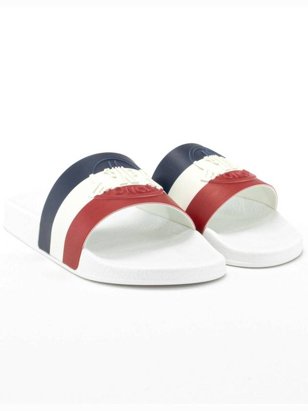 Men s Basil Slippers Slides EU Size White 4C7000001A49 002 - MONCLER - BALAAN 6