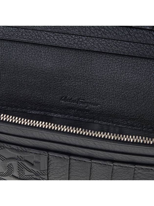 Gancini Monogram Long Wallet Black - SALVATORE FERRAGAMO - BALAAN 10