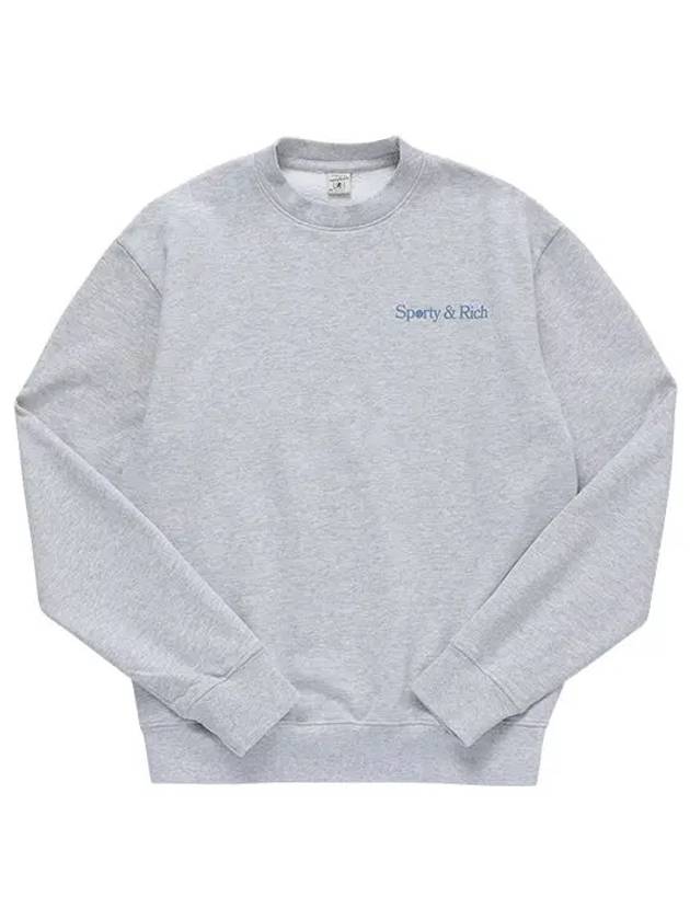 Racquet Club Logo Cotton Sweatshirt Grey - SPORTY & RICH - BALAAN 5