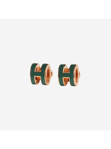 Mini Pop H Earrings Rose Gold - HERMES - BALAAN 1