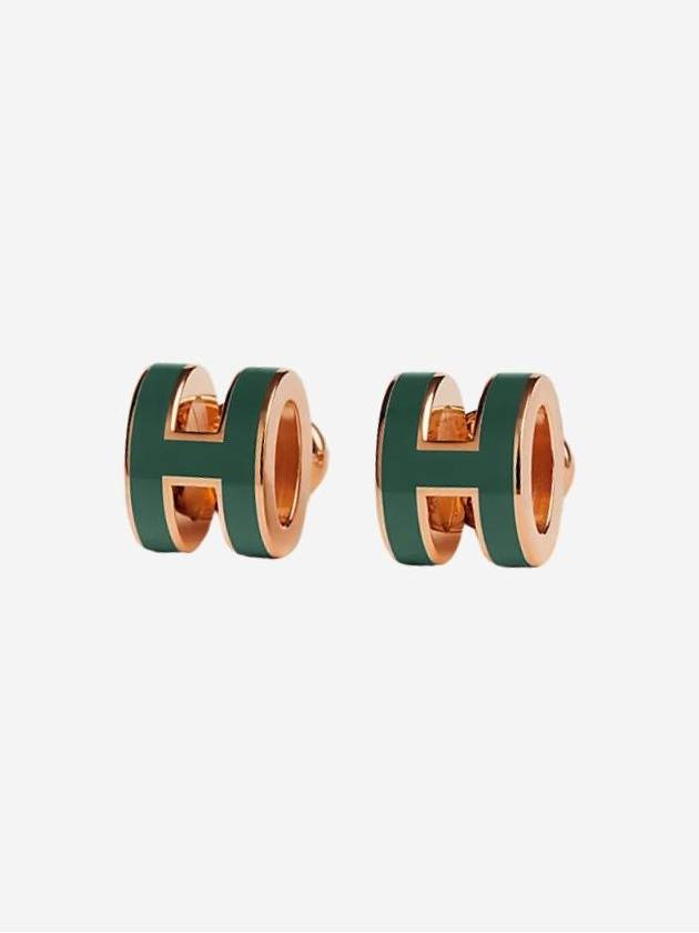 Mini Pop H Earrings Rose Gold - HERMES - BALAAN 1