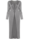 Pleated Long Cardigan Grey - ISSEY MIYAKE - BALAAN 1