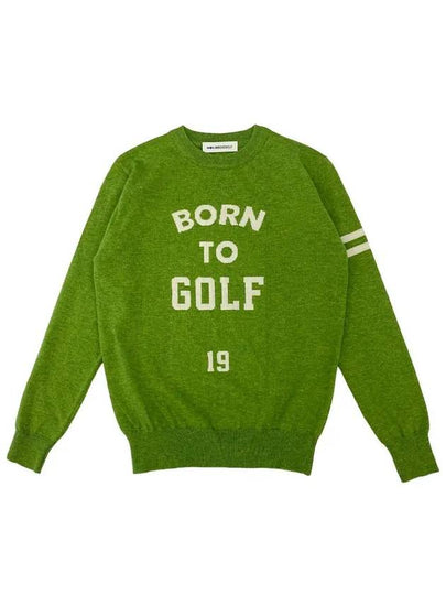 BORN TO GOLF CREW NECK SWEATER BORN TO GOLF CREW NECK SWEATER GREEN - MONBIRDIE GOLF - BALAAN 2