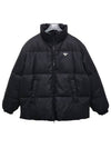 Medium-Length Re-Nylon Reversible Down Padded Jacket Black - PRADA - BALAAN 4