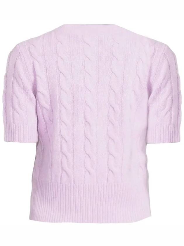 FLIRT Cable Cashmere Knit Pastel Purple 2363611237 004 - MAX MARA - BALAAN 2