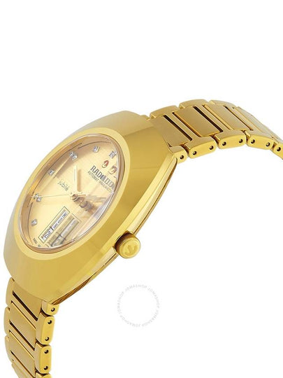 Rado Diastar Original Automatic Diamond Gold Dial Unisex Watch R12161733 - RADO - BALAAN 2