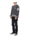 Hector Crew Neck Cotton Knit Top Grey - THOM BROWNE - BALAAN 5