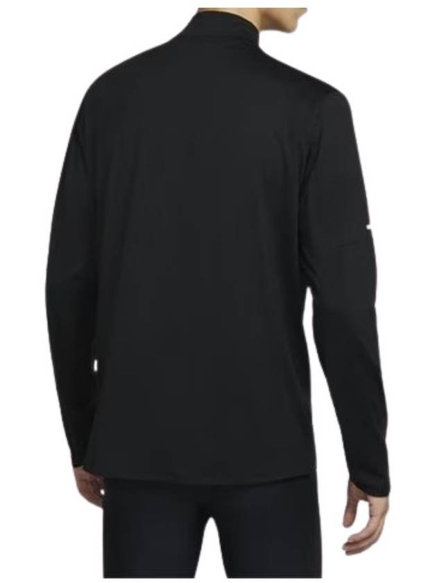 Dri Fit Element Half Zip Running Long Sleeve T-Shirt Black - NIKE - BALAAN 3