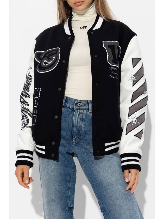 23 fw Off-White Meteor Valcity Bomber Jacket OWEK004F23FAB005 1001 B0230503990 - OFF WHITE - BALAAN 4