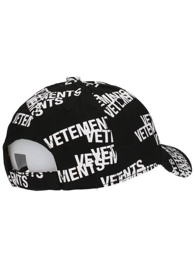 Logo Base Ball Cap Black - VETEMENTS - BALAAN 3