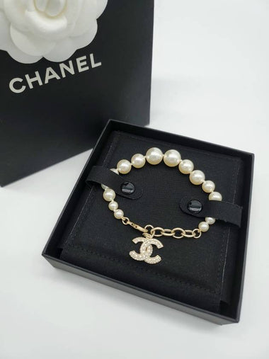 CC logo pearl bracelet gold cubic A86499 - CHANEL - BALAAN 1