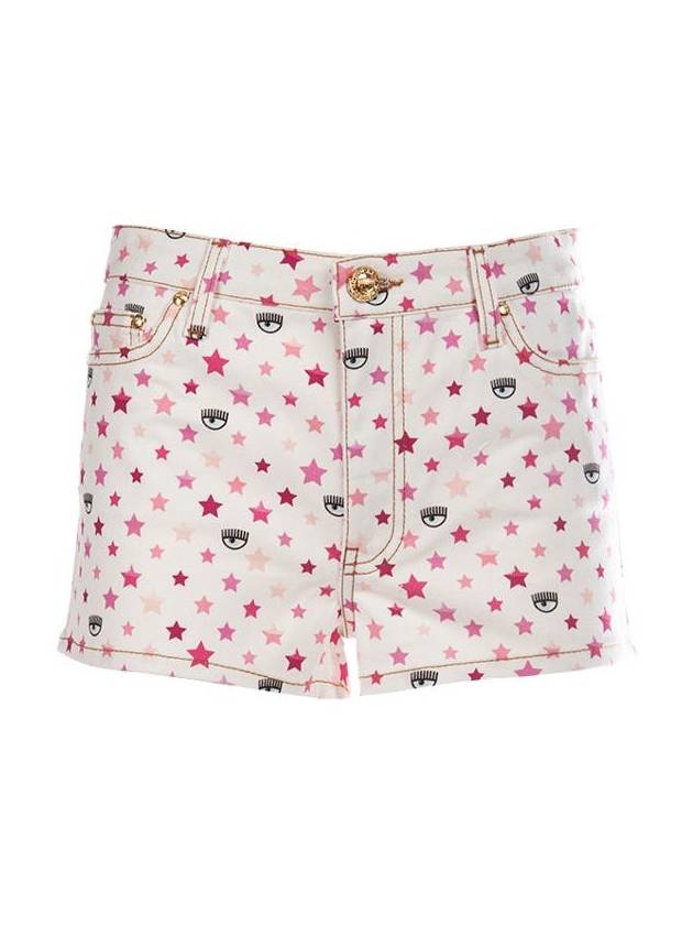 Kiara star print shorts white - CHIARA FERRAGNI - BALAAN 2