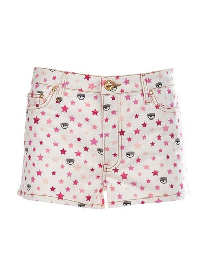 Kiara star print shorts white - CHIARA FERRAGNI - BALAAN 2