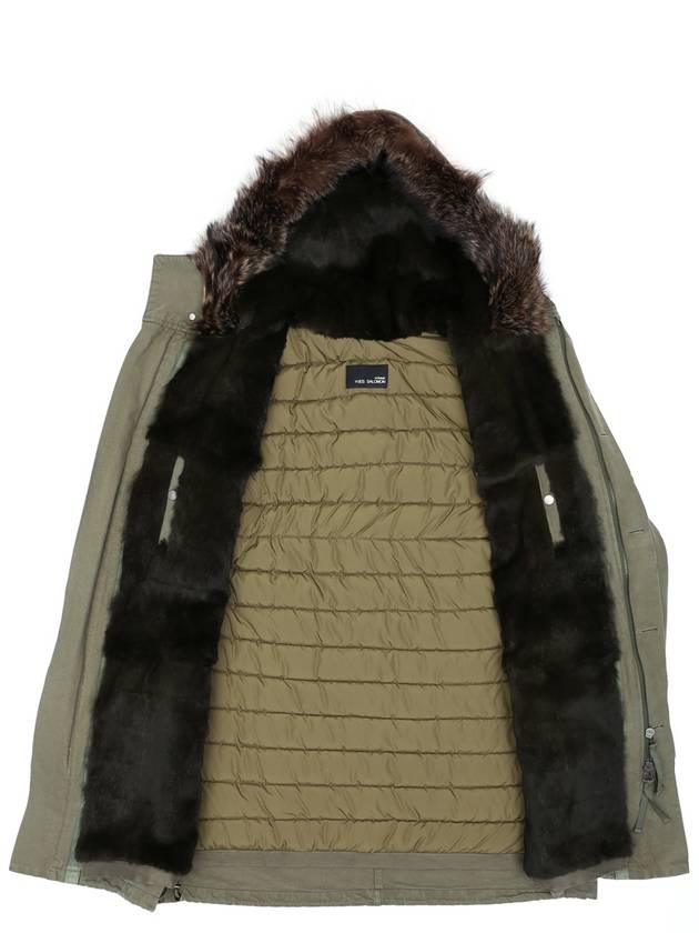 Lafit Raccoon Fur Parka Green - YVES SALOMON - BALAAN 5