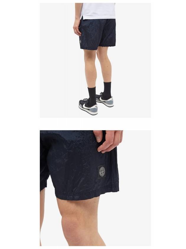 Men's Logo Patch Nylon Swim Shorts Blue - STONE ISLAND - BALAAN 6