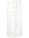 Women's Cotton Long A-Line Skirt White - GUCCI - BALAAN 1