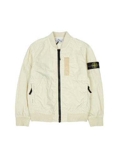 Kids Waffen Patch Bomber Jacket Beige - STONE ISLAND - BALAAN 1