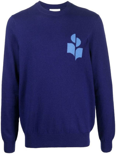 Evans Logo Crew Neck Knit Top Blue - ISABEL MARANT - BALAAN 2