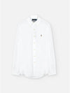 Embroidery Pony Oxford Long Sleeve Shirt White - POLO RALPH LAUREN - BALAAN 2