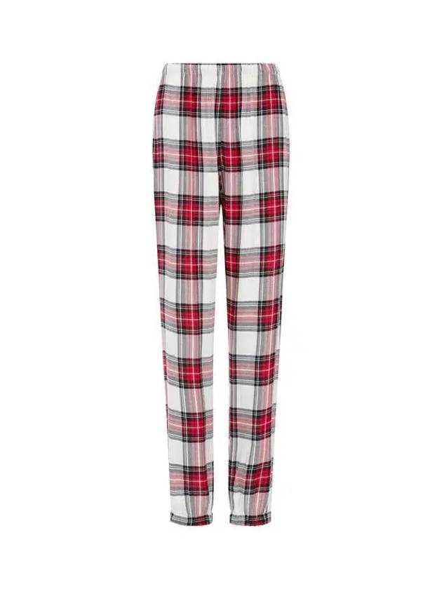 UNDERWEAR Women's Check Pattern Rayon Pajama Pants Red 270029 - EMPORIO ARMANI - BALAAN 1