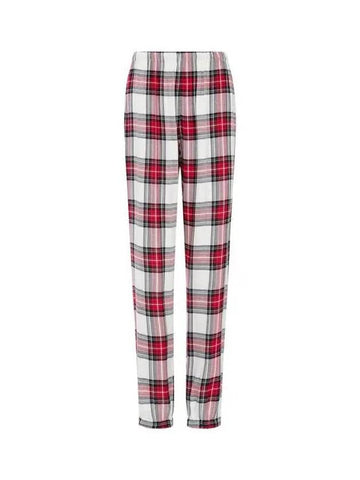 UNDERWEAR Women's Check Pattern Rayon Pajama Pants Red 270029 - EMPORIO ARMANI - BALAAN 1
