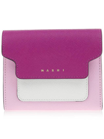 Saffiano Tri-Fold Half Wallet Purple - MARNI - BALAAN 2