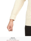 Crew Neck Lambswool Knit Top Ivory - DRUMOHR - BALAAN 9