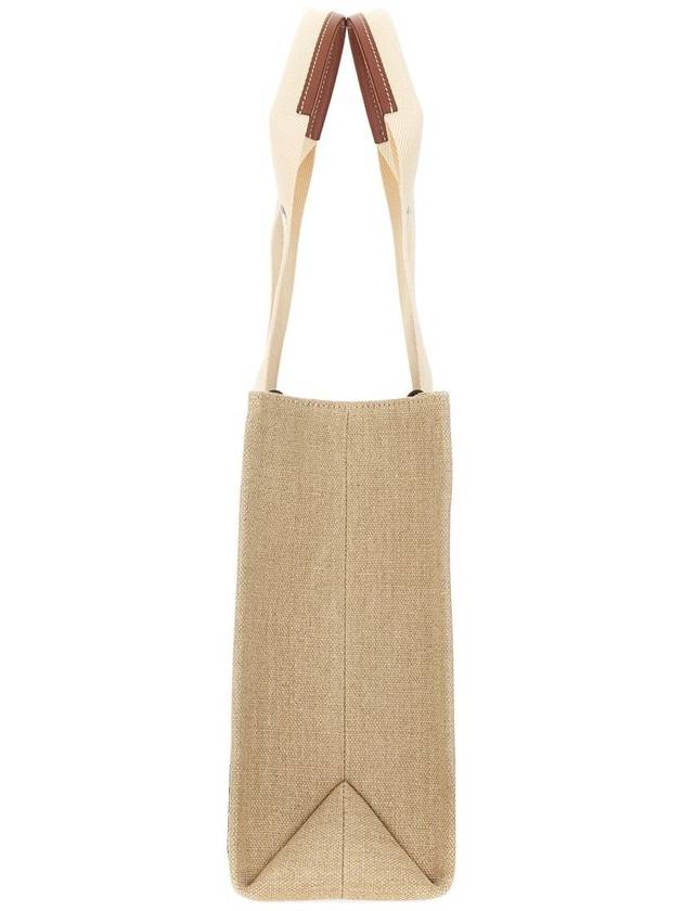 Woody Canvas Medium Tote Bag Brown - CHLOE - BALAAN 5