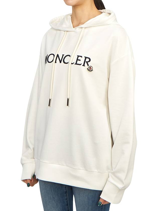 Embroidered logo hooded top white - MONCLER - BALAAN 3