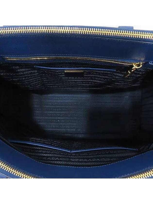 BN1802 SAFFIANO Lux Blue Gold Logo Tote Bag - PRADA - BALAAN 6