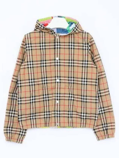 Kids Check Reversible Windbreaker Jacket - BURBERRY - BALAAN 2