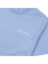 Logo Cropped Cotton Short Sleeve T-Shirt Light Blue - SPORTY & RICH - BALAAN 6