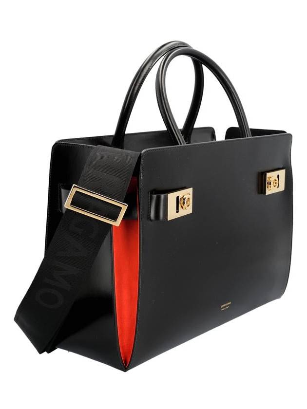 Salvatore bag 213983 0766772 NERO BLACK RED - SALVATORE FERRAGAMO - BALAAN 3