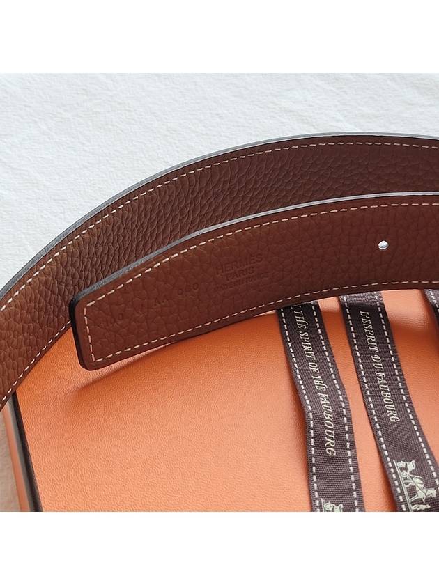 32mm Men s Double Sided Reversible H Suit Belt Gold Noir Matte Silver Clad - HERMES - BALAAN 3