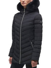 Women's Roselan Hooded Padded Black Fur Black - MOOSE KNUCKLES - BALAAN 2