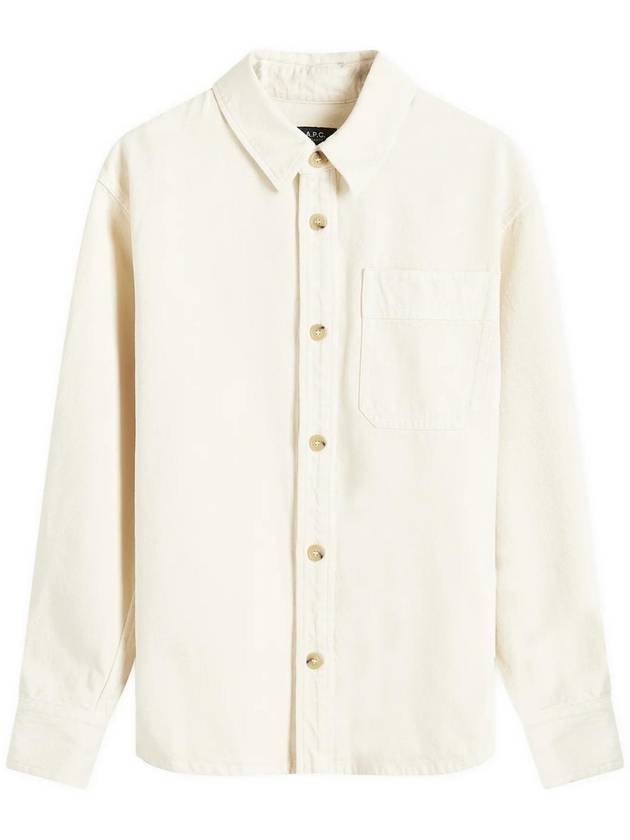 Basile Cavalier Long Sleeve Overshirt Ecru - A.P.C. - BALAAN 1