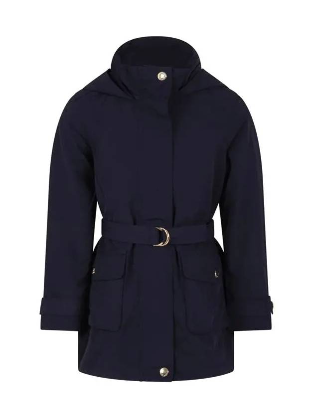 Kids Women s Belted Hooded Jacket Navy C16433 859 - CHLOE - BALAAN 2