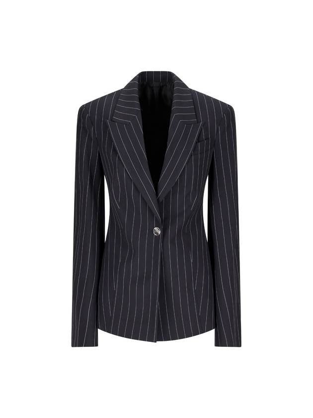 BLAZER ''GLEN'' NAVY BLUE AND WHITE - THE ATTICO - BALAAN 1