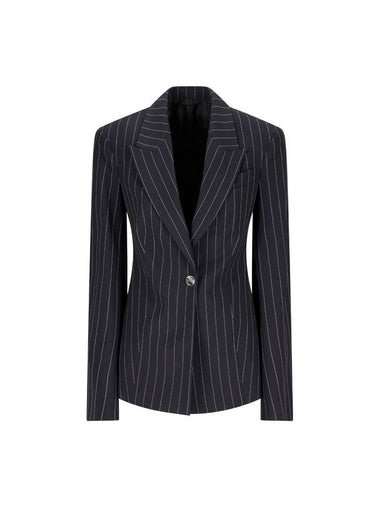 BLAZER ''GLEN'' NAVY BLUE AND WHITE - THE ATTICO - BALAAN 1