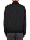 Garment Dyed Crinkle Reps Nylon Zip-up Jacket Black - STONE ISLAND - BALAAN 4