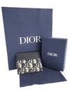 Oblique Jacquard Grained Leather Card Wallet Black - DIOR - BALAAN 2