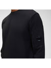 Men's Lens Waffen Daigonal Fleece Sweatshirt Black - CP COMPANY - BALAAN 5