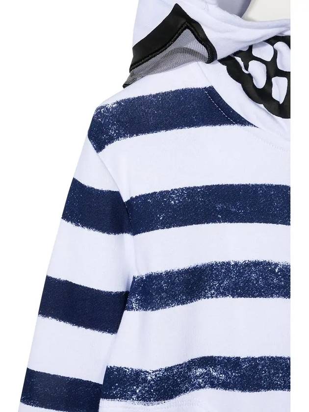 Kids Striped Hooded Zip Up Navy 602250 SQJ84 H402 - STELLA MCCARTNEY - BALAAN 4