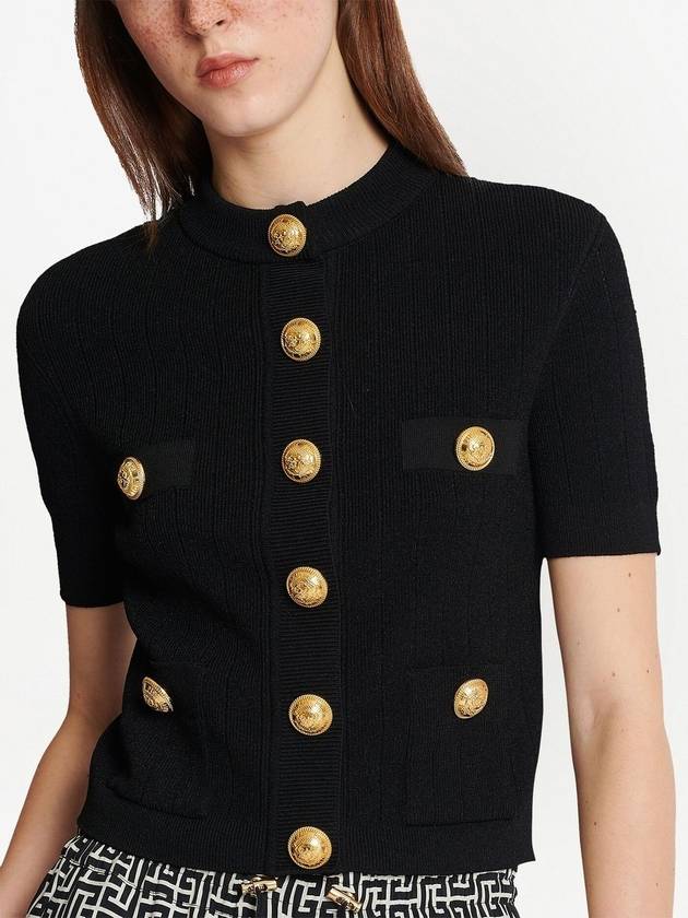 4 pocket knitted cardigan black - BALMAIN - BALAAN 6