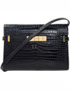 Manhattan Crocodile Small Shoulder Bag Black - SAINT LAURENT - BALAAN 2