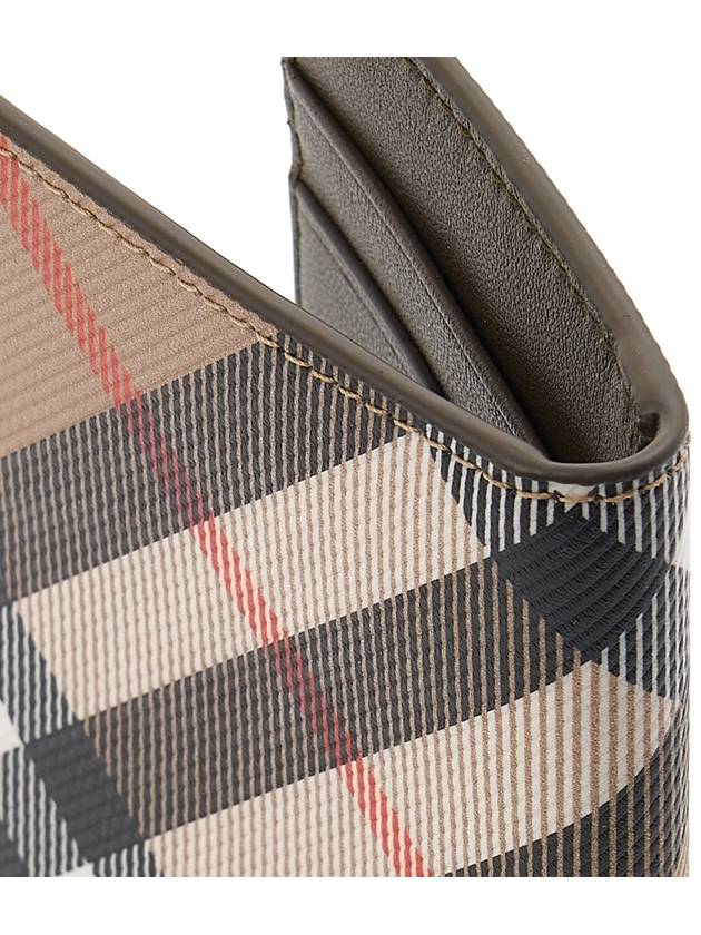 Check Pattern Two-Fold Card Wallet Beige - BURBERRY - BALAAN 8